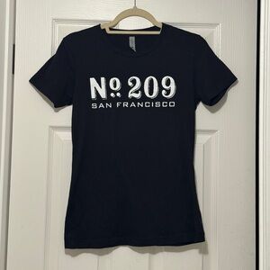 San Francisco and No. 209 Next Level Apparel Classic Black Tee - sz M